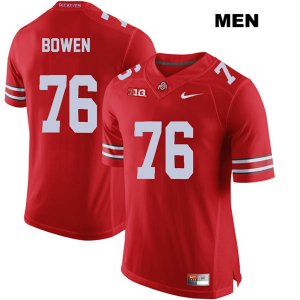 Men's NCAA Ohio State Buckeyes Branden Bowen #76 College Stitched Authentic Nike Red Football Jersey DX20C60XS